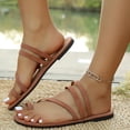 thumbnail image 4 of ZACPNCV Womens Stitching Detail Flat Thong Sandals Breathable Beach Flip Flops Casual Summer Vacation Comfort Slides, 4 of 9