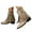 Beige, variant on Mostsola Cowboy Boots for Women Suede Vintage Buckle Western Heel Booties Short Boots