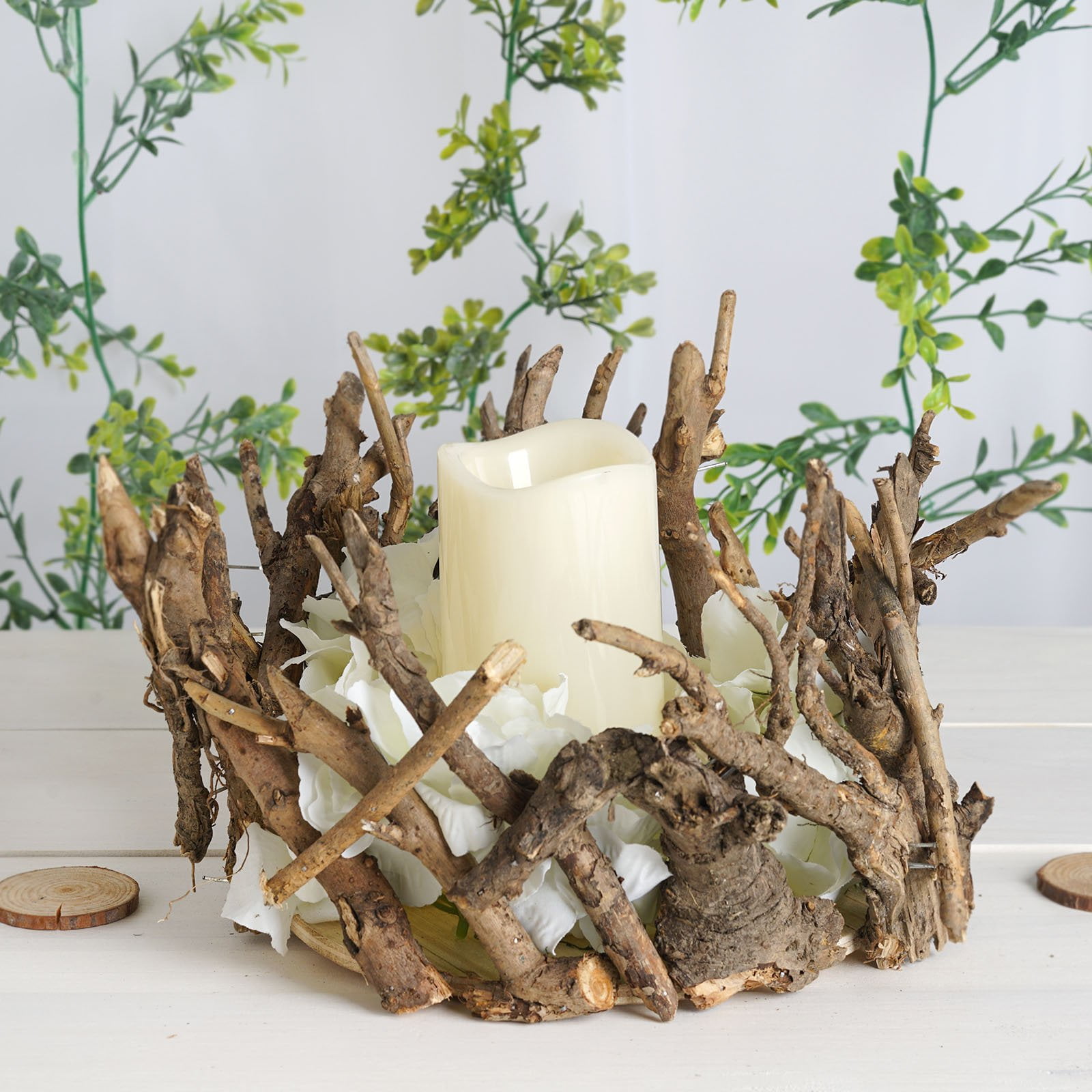 Home & Living natural sustainable wood SALE Birch wooden candle holders