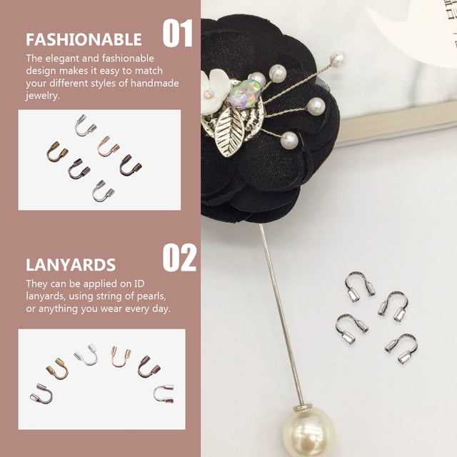 GAXIRE 500Ud U Shaped Wire Protector Para Bisutería Manual Con Uso En Collares, Pulseras Y Accesorios