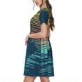 thumbnail image 2 of Saiise Robes d'Été Motif Palmiers pour Femmes T-Shirt Décontracté Manches Courtes Robe de Plage Florale avec Poches, 2 of 6