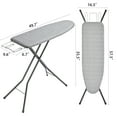thumbnail image 2 of KK KINGRACK Ironing Board, Iron Board with Heat Resistant Cover & Iron Rest, 7 Height Adjustable, 43x13 in, Gray, 2 of 7