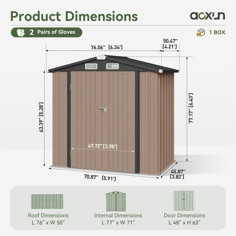 Walmart Black Friday Deals 2025 Aoxun 6'x4' Steel Outdoor Storage
