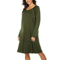 thumbnail image 4 of Avidlove Women’s Nursing/Delivery/Labor Nightgown Long Sleeve Maternity Sleepshirt for Breastfeeding with Button, 4 of 7