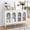 White, variant on CBJCBJ 47.6" Storage Cabinets with 4 Arched Glass Doors, Side Board Buffet Cabinet for Living Room, Green