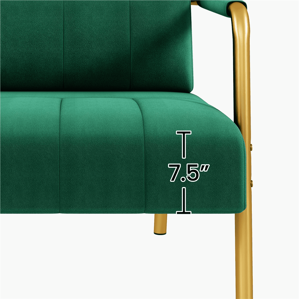 Yaheetech 56.6'' W Modern Upholstered Sofa Couch with 2 Pillows, Green