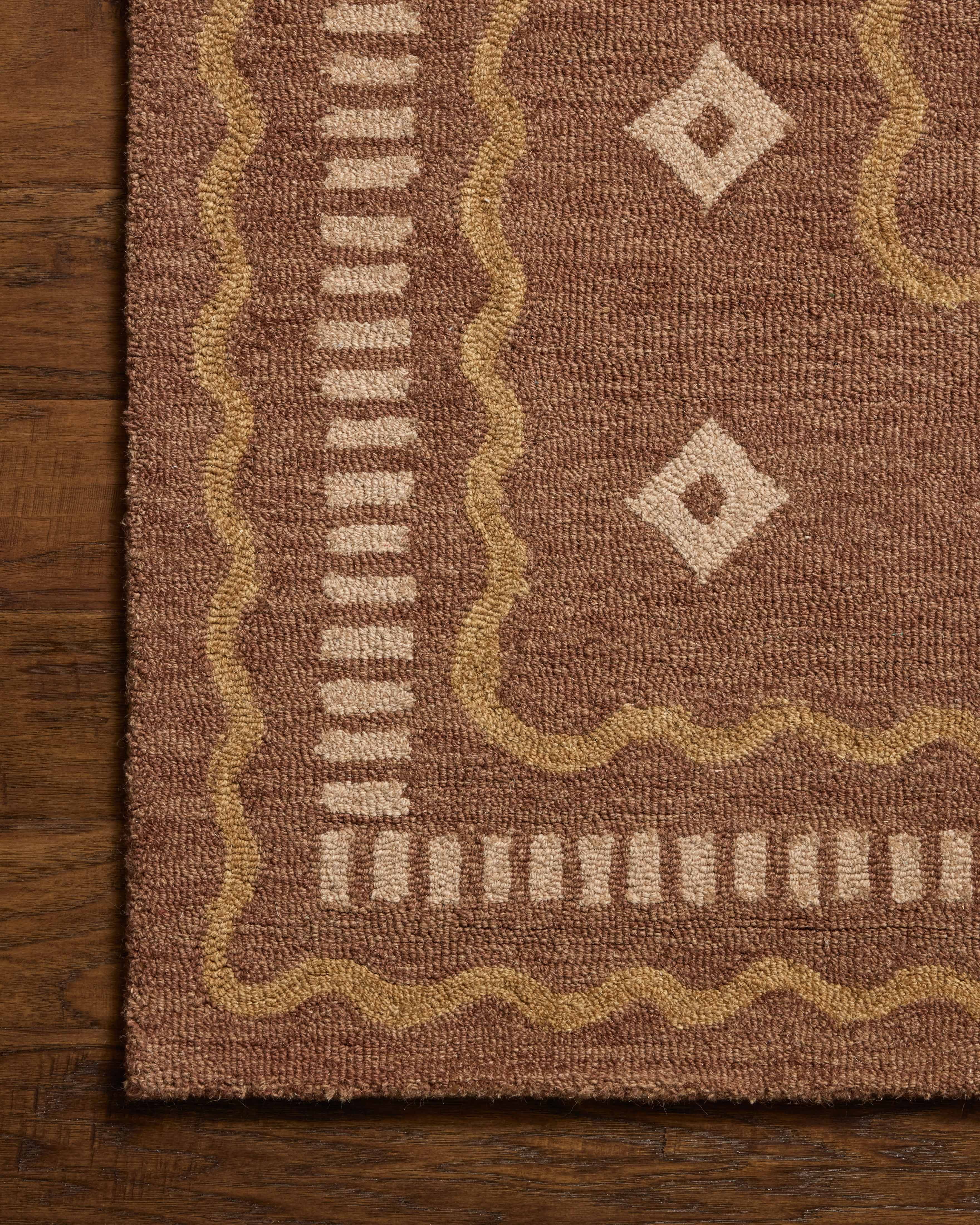 Chris Loves Julia x Loloi Alfie Clay / Spice 18" x 18" Sample Rug