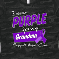 thumbnail image 4 of Inktastic I Wear Purple for my Grandma-Support, Hope, Cure Women's T-Shirt, 4 of 5