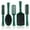 Green, variant on Topekada 5 Pcs Paddle Hair Brush Comb Set,Detangling Hairbrush Anti Static Massage Oval Comb Hair Styling Tools for Women Men Kid All Wet or Dry Hair(Black), round