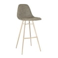 thumbnail image 3 of SAFAVIEH Mathison Contemporary Glam Bar Stool with Foot Rest, Taupe, 3 of 10