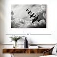 thumbnail image 3 of Elephant Stock Ww2 Military Airplanes Wall Art - Horizontal Canvas Wall Art - Living Room Wall Decor - Military Canvas - Gray And Black Decor - 39" x 26", 3 of 8