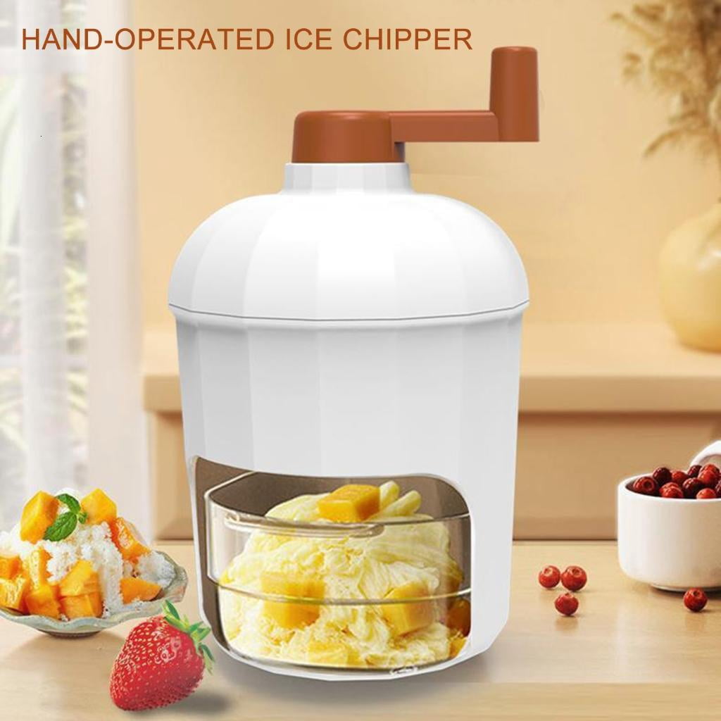 HannLk Manual Ice Shavers Portable Snow Cone & Slushies Machine with Ice Tray