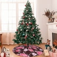 thumbnail image 7 of Sikiie Rose Flowers 30-48 inches {designName} Print Christmas Tree Skirt Snowman Xmas Tree Skirt with Edge Christmas Decorations for Holiday Party36", 7 of 7