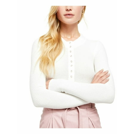 FREE PEOPLE Womens Ivory Long Sleeve With buttons Top Size: XS