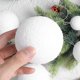 thumbnail image 5 of 54/6 piezas de bolas navideñas de espuma blanca para colgar en el árbol de Navidad, adornos colgantes para bodas, fiestas de Año Nuevo, suministros de decoración del hogar, 5 of 5