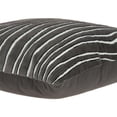 thumbnail image 5 of Nassau Collection 20" Gray and White Striped Throw Pillow, 5 of 8
