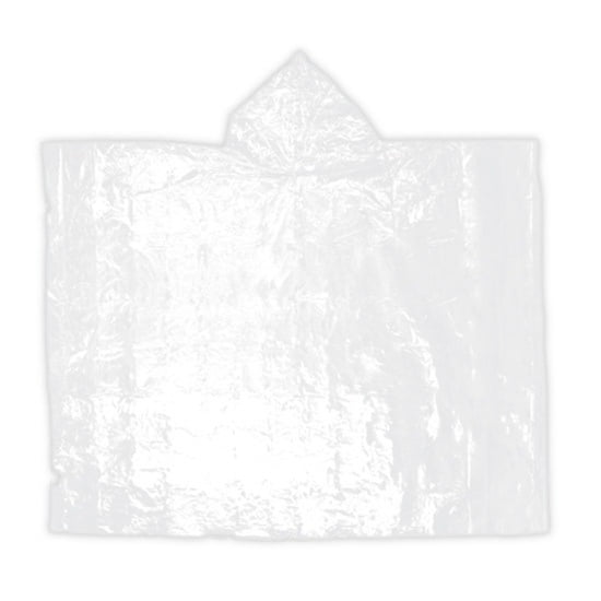 EMERGENCY PONCHO, CLEAR, 50 IN. X 80 IN