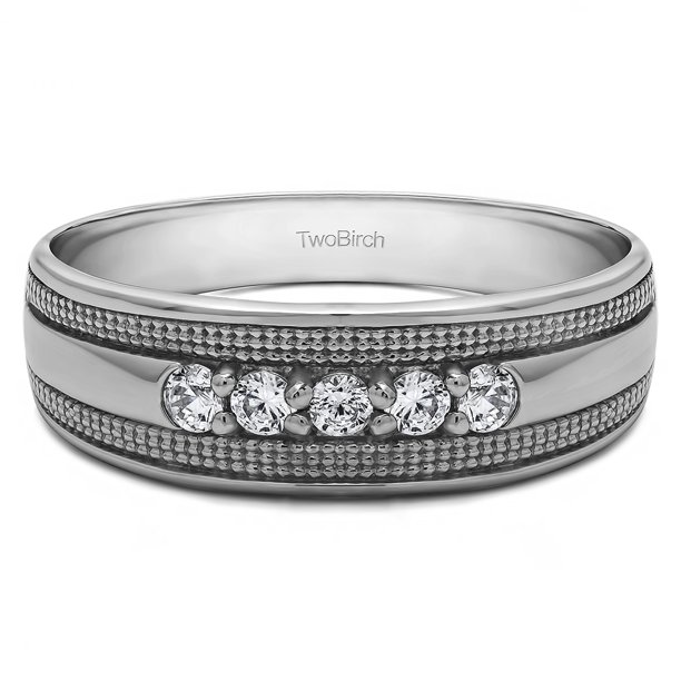 TwoBirch - Brilliant Moissanite Mounted in Silver ...