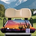 thumbnail image 3 of XYZCANDO Desert Cactus Sunset 2-Seater Golf Cart Seat Cover with 4 Pockets - Non-slip Washable Universal Accessory for Golf Lovers, 3 of 8