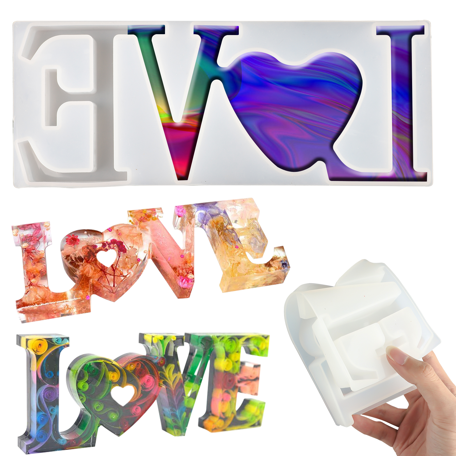 Resin love sign
