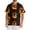 Black_001, variant on Domuza Scrub Tops Men Oversized V-Neck Short Sleeve Spooky Novelty Print Nursing Top Comfort Soft Elastic Working Blouse with Chest Pockets Ginger L