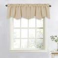 thumbnail image 6 of NICETOWN 4 Pieces Blackout Curtain Valances for Bedroom, Rod Pocket Scalloped Window Valance Thermal Insulated Privacy Valance Curtain for Kitchen, 52"x18", Biscotti Beige, 6 of 6