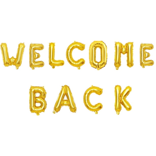 Globos de aluminio con letras de bienvenida para el hogar, juego de globos inflables de oro rosa de 16 pulgadas, para eventos y fiestas, decoración de bolas de aire, 1 Juego