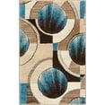 thumbnail image 2 of Well Woven Ruby Yolo Mid-Century Modern Geometric Blue 2' x 3' 3D High-Low Accent Rug, 2 of 2