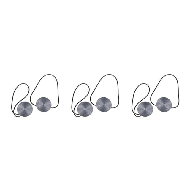 yingyy 1/2/3/5 2 Pieces Curtain Tieback Round Polyester Replacement Simple Style Household Kitchen Sunshade Drape Fixing Fastener Grey 3PCS