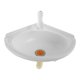 thumbnail image 1 of Lavabo triangular de pared con grifo, de plástico, para esquina, color blanco, para uso doméstico y en balcones., 1 of 8