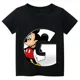 thumbnail image 3 of 2024 Nueva camiseta de verano con combinación de letras para niños de alta calidad Disney Mickey Mouse Font ABCDEF camiseta de manga corta para niños, 3 of 5