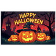 thumbnail image 3 of Pumpkin Display Halloween Banner Ghost Design Halloween Decoration Spooky Night Scene Banner for Holiday Party Haunted House Outdoor Decor, 3 of 8