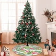 thumbnail image 7 of Yiaed Tropical Flamingo Print Christmas Tree Skirt , Tree SkirtsTree Mat for Christmas Winter Holiday Indoor Decorations-30", 7 of 7