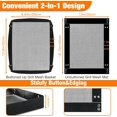 thumbnail image 2 of SHIQI-Grill Mat & Basket 2 Pack, Multifunctional Mesh BBQ Basket & Mat, Non-Stick, Heat-Resistant PTFE, Black, Rectangular, 15.75 x 13 inches, 2 of 4