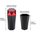 thumbnail image 3 of Car Trash Can Waste Container ABS with Lid Leakproof Diamond Shape Car Organizer, 3 of 4