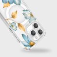 thumbnail image 3 of MagSafe iPhone 15 Pro Blue Wildflower Clear Case, 3 of 5