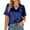 Navy, variant on Womens Summer Tops T Shirts Short Sleeve Timeless Solid Crewneck Lightweight Tees