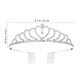 thumbnail image 4 of Delicada tiara con corona de diamantes de imitación brillantes para boda, novia, graduación y peine (plateada), 4 of 7