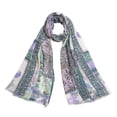 thumbnail image 2 of Premium Tribal Paisley Floral Print Frayed Edge Scarf Shawl Wrap, 2 of 6