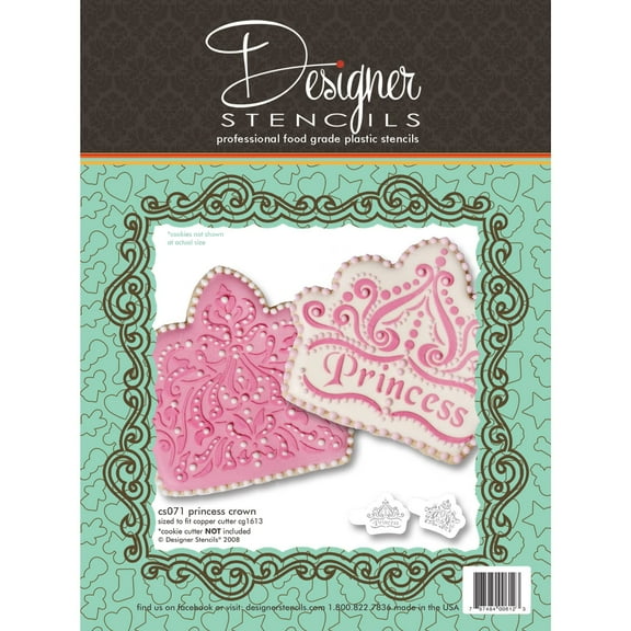 Princess Crown Cookie Stencil Set (no Cutter) by Designer Stencils