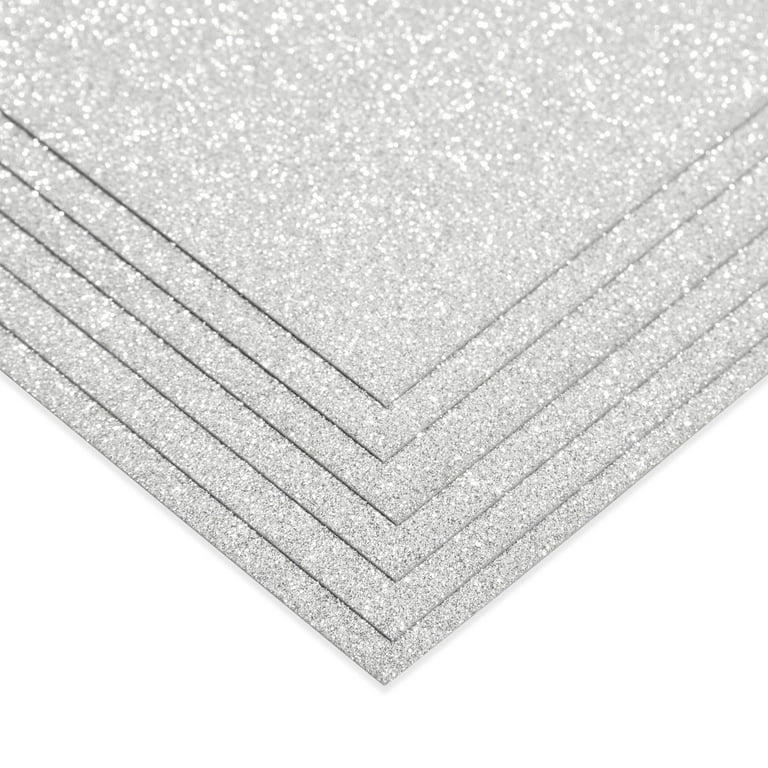 MirriSparkle Silver Glitter Cardstock Paper from Cardstock Warehouse 12 x 12 inch- 16 Pt/280gsm - 10 Sheets