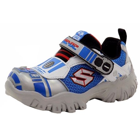 Skechers Boy's Star Wars Damager III Astromech R2-D2 Silver/Blue Sneakers Shoes