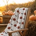 thumbnail image 7 of Celsvanis Halloween Throw Blanket, Checkered Pumpkin Print Soft Warm Flannel Cover, Decorative Holiday Blanket for Sofa, Bed and Indoor Home Use 60", 7 of 7