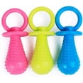 thumbnail image 3 of Rubber Chew Toy For Dog - Nipple Shape Bite Resistant Teeth Cleaning Toys With Small Bell, 3 of 4