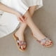 thumbnail image 2 of Amzcrzy Zapatos de mujer,Zapatos de mujer,Zapatillas de mujer, Zapatillas de lino antideslizantes para mujer, zapatos planos con punta abierta para uso en interiores y exteriores, para playa Sandalia, 2 of 6