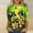 #218-Yellow, variant on Women 3/4 Sleeve St. Patrick's Day T-Shirts Crew Neck Spring Graphic Tee Tops Clothes