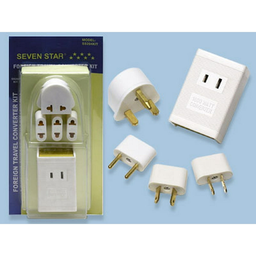 International Voltage Converter Adapter Kit Seven Star Travel Plug
