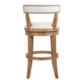 thumbnail image 4 of Pasha 31in. Bar-Height Wood Bar Stool- Pecan Finish with Linen Fabric Seat, 4 of 7
