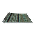 thumbnail image 2 of Ahgly Company Indoor Round Abstract Light Blue Modern Area Rugs, 5' Round, 2 of 4