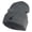 Dark Grey, variant on Black Lighting Bolt Iron on Patched 12 Inch Long Knitted Beanie - Navy OSFM